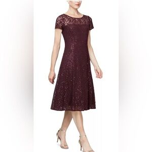 New, sequined lace dress.